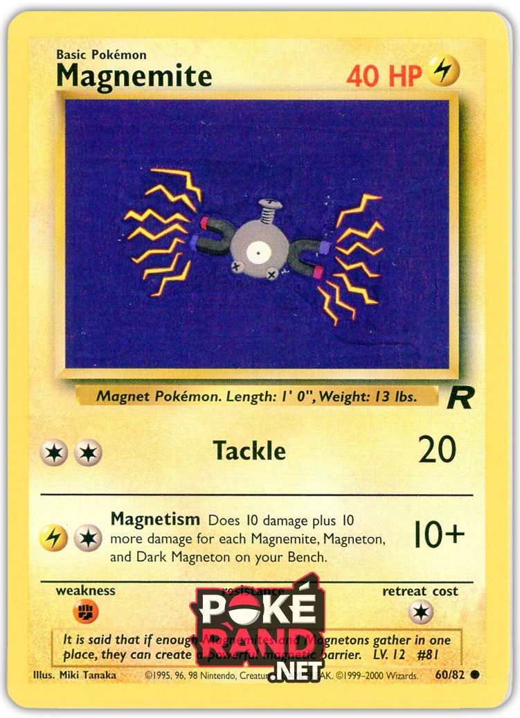 (60/82) Magnemite - Common - Team Rocket - PokeRand