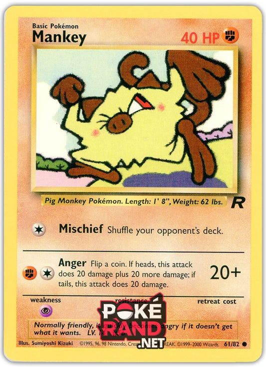 (61/82) Mankey - Common - Team Rocket - PokeRand