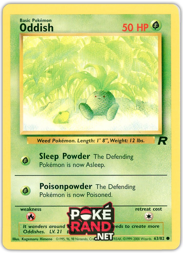 (63/82) Oddish - Common - Team Rocket - PokeRand