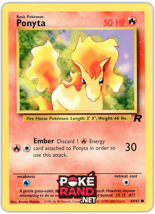 (64/82) Ponyta - Common - Team Rocket - PokeRand