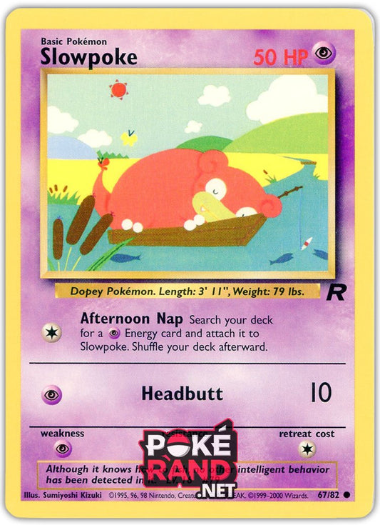 (67/82) Slowpoke - Common - Team Rocket - PokeRand