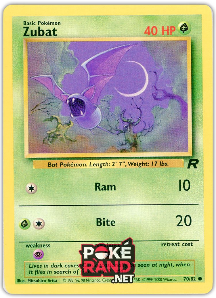 (70/82) Zubat - Common - Team Rocket - PokeRand