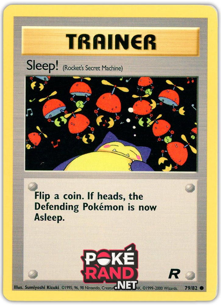 (79/82) Sleep! - Trainer - Team Rocket - PokeRand