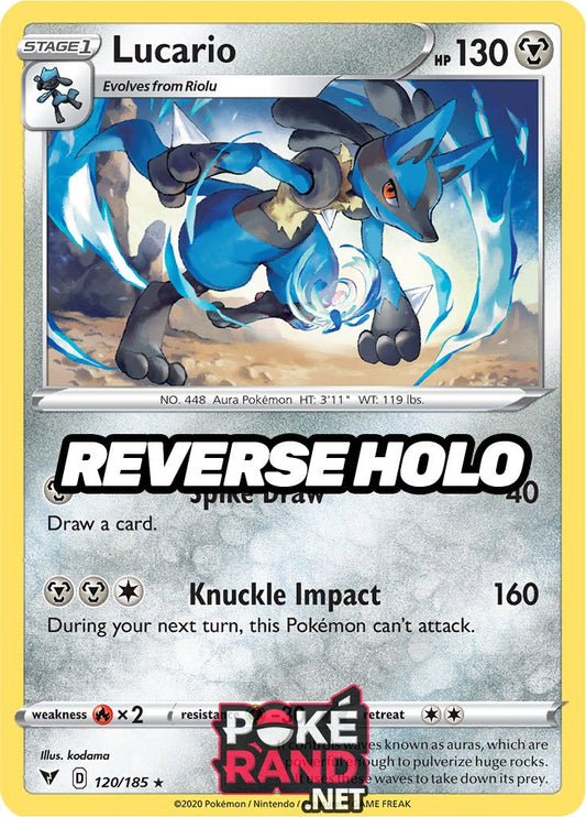 Reverse Holo (120/185) Lucario - Vivid Voltage - PokeRand