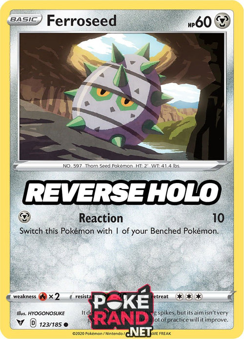 Reverse Holo (123/185) Ferroseed - Vivid Voltage - PokeRand