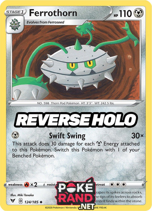 Reverse Holo (124/185) Ferrothorn - Vivid Voltage - PokeRand
