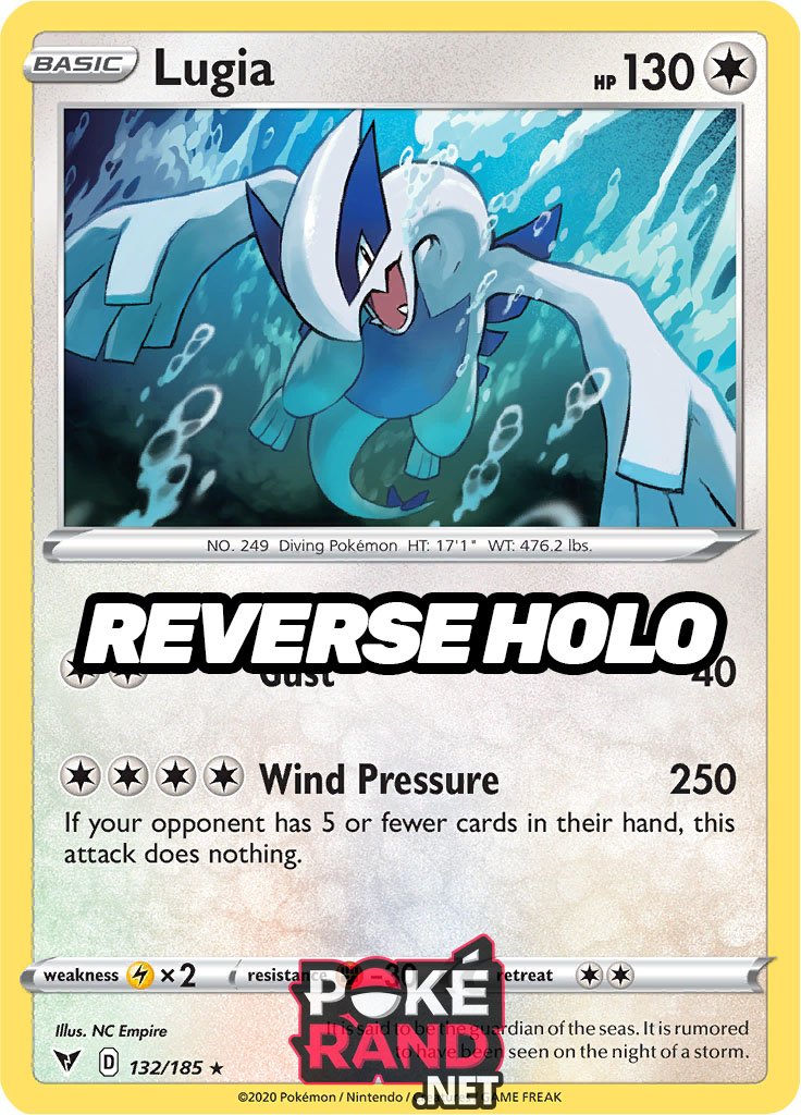 Reverse Holo (132/185) Lugia - Vivid Voltage - PokeRand