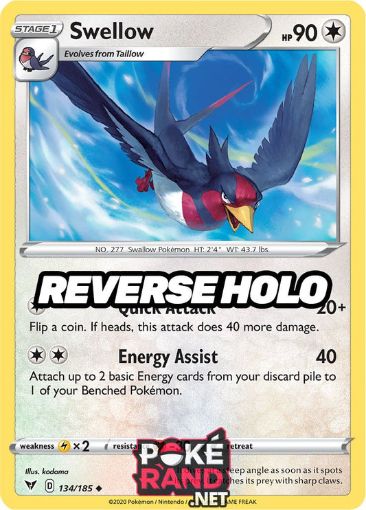 Reverse Holo (134/185) Swellow - Vivid Voltage - PokeRand