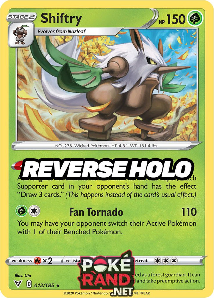 Reverse Holo (012/185) Shiftry - Vivid Voltage - PokeRand