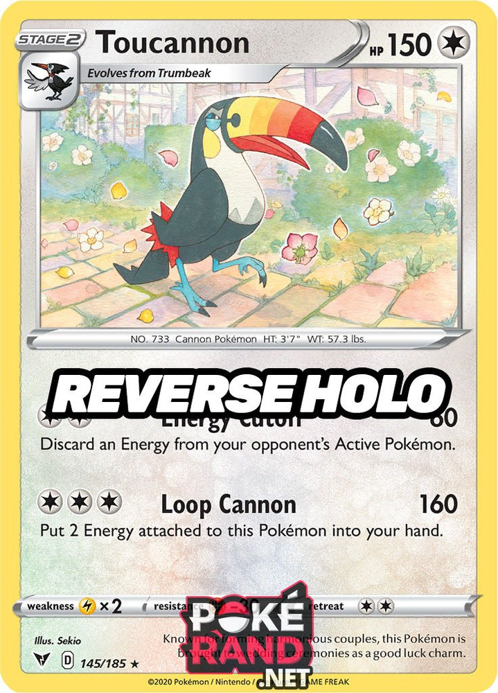 Reverse Holo (145/185) Toucannon - Vivid Voltage - PokeRand