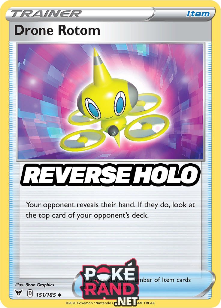 Reverse Holo (151/185) Drone Rotom - Vivid Voltage - PokeRand