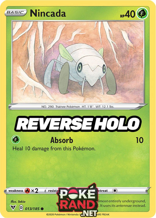 Reverse Holo (013/185) Nincada - Vivid Voltage - PokeRand