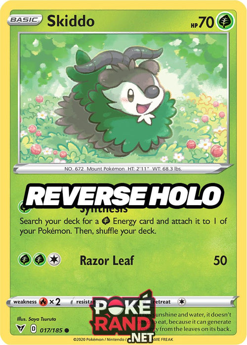 Reverse Holo (017/185) Skiddo - Vivid Voltage - PokeRand