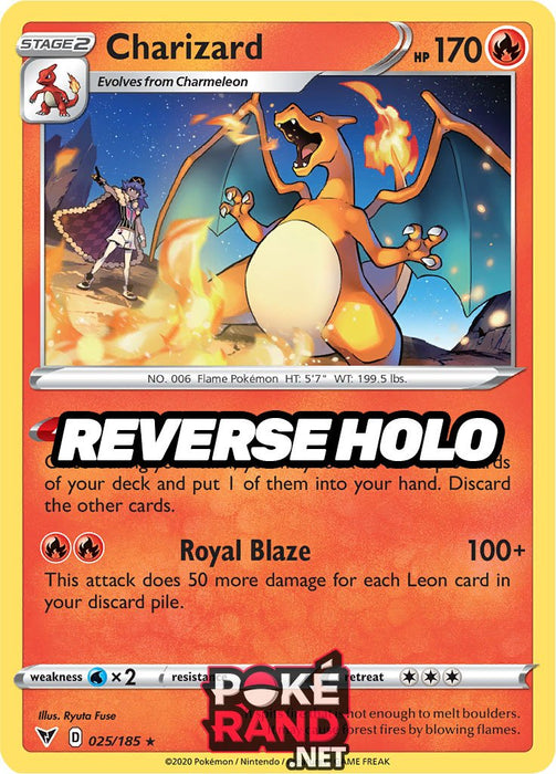 Reverse Holo (025/185) Charizard - Vivid Voltage - PokeRand