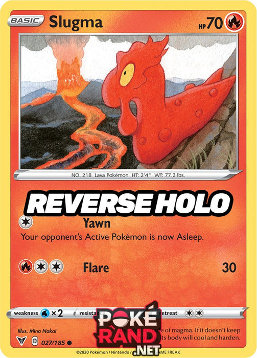 Reverse Holo (027/185) Slugma - Vivid Voltage - PokeRand