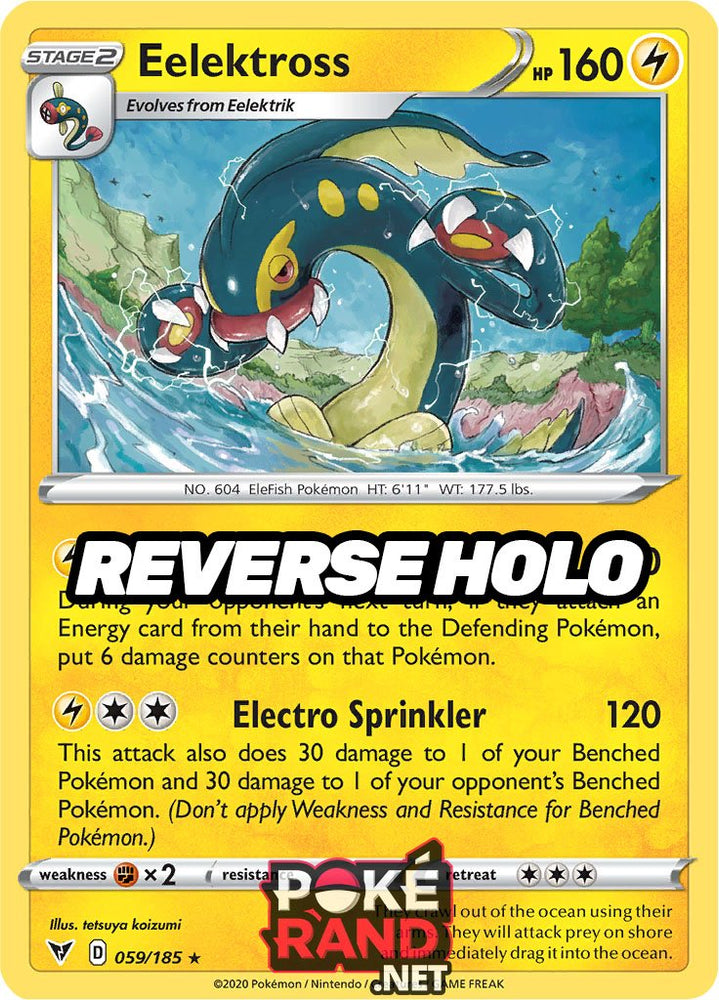 Reverse Holo (059/185) Eelektross - Vivid Voltage - PokeRand