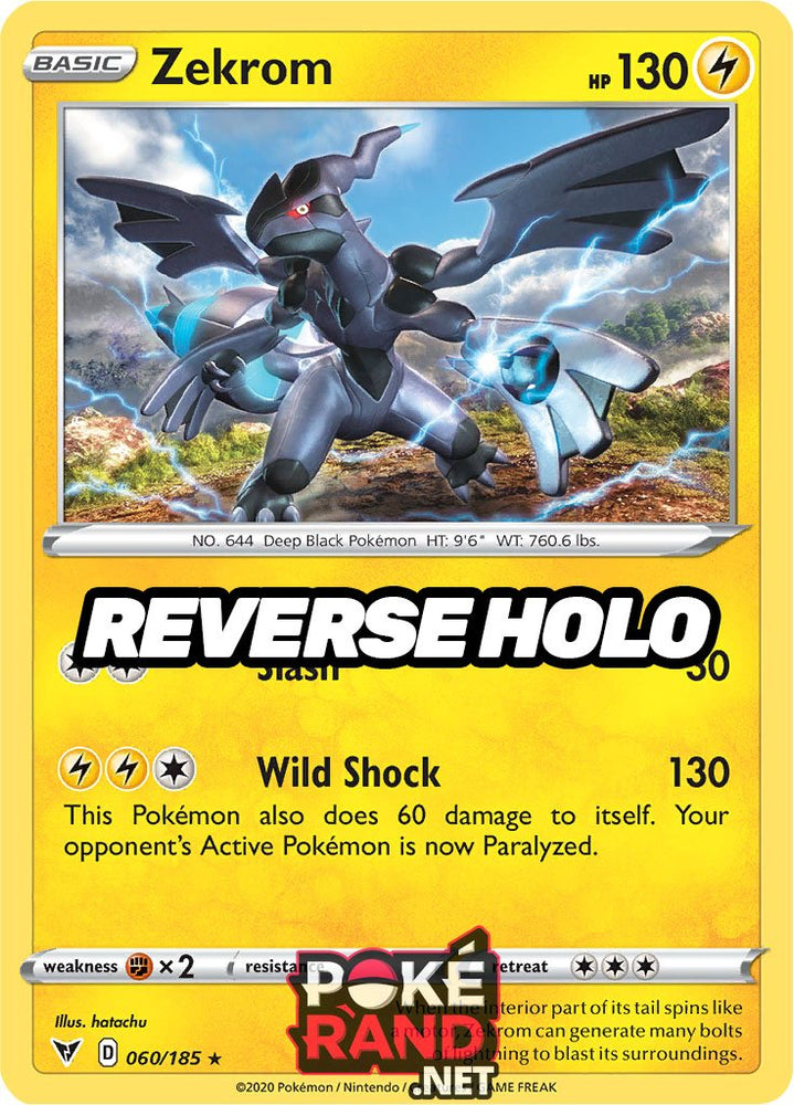 Reverse Holo (060/185) Zekrom - Vivid Voltage - PokeRand