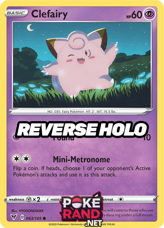 Reverse Holo (063/185) Clefairy - Vivid Voltage - PokeRand