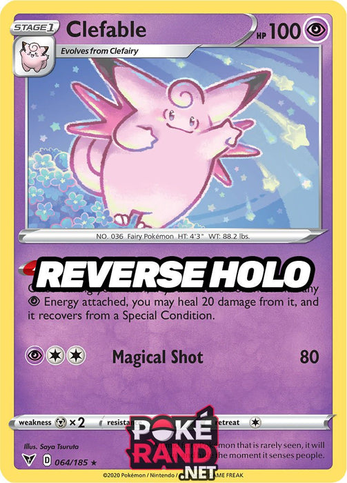 Reverse Holo (064/185) Clefable - Vivid Voltage - PokeRand