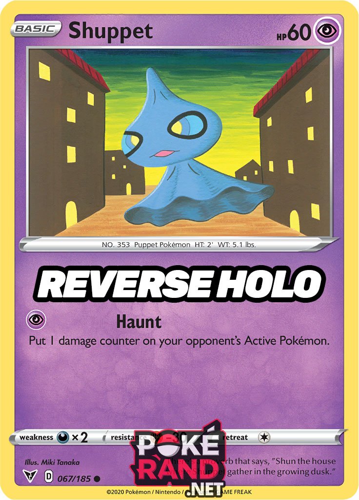 Reverse Holo (067/185) Shuppet - Vivid Voltage - PokeRand