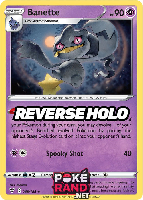 Reverse Holo (068/185) Banette - Vivid Voltage - PokeRand