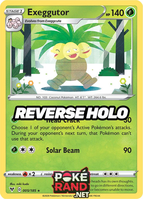 Reverse Holo (005/185) Exeggutor - Vivid Voltage - PokeRand