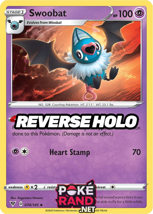 Reverse Holo (074/185) Swoobat - Vivid Voltage - PokeRand