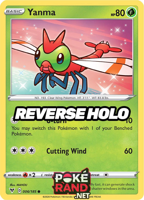 Reverse Holo (006/185) Yanma - Vivid Voltage - PokeRand