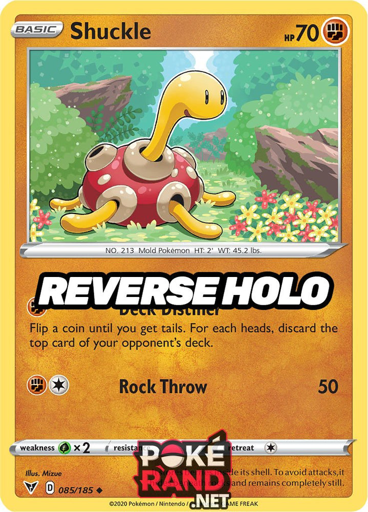 Reverse Holo (085/185) Shuckle - Vivid Voltage - PokeRand
