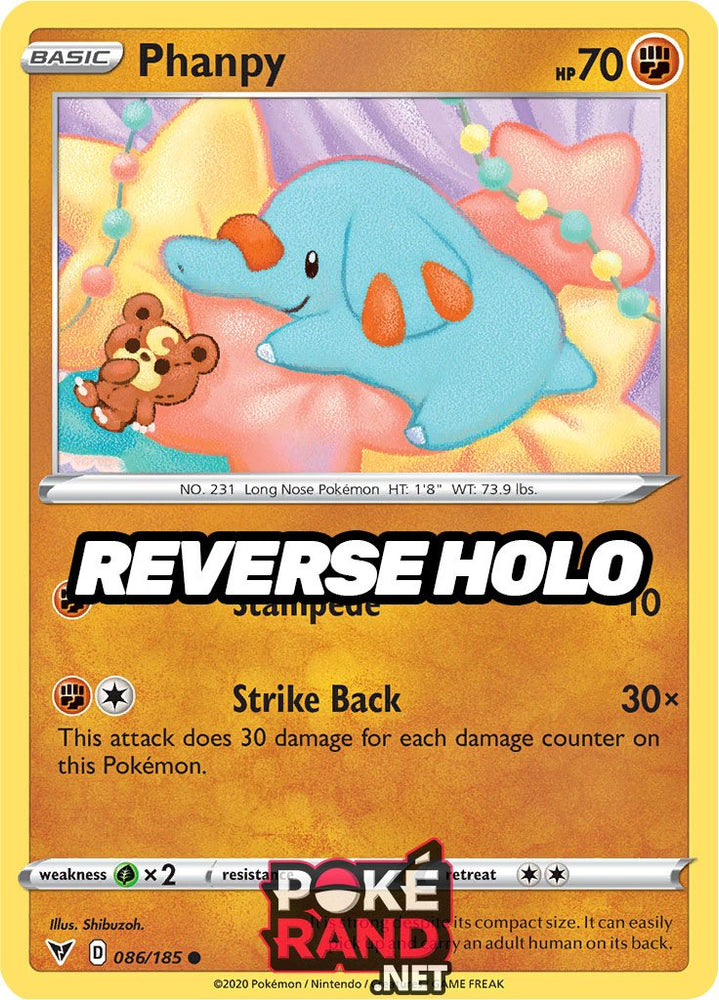 Reverse Holo (086/185) Phanpy - Vivid Voltage - PokeRand