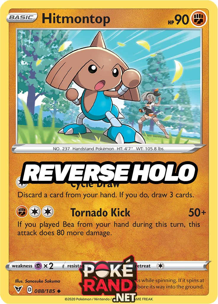 Reverse Holo (088/185) Hitmontop - Vivid Voltage - PokeRand