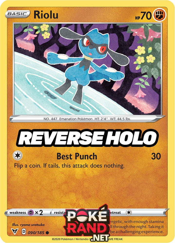 Reverse Holo (090/185) Riolu - Vivid Voltage - PokeRand