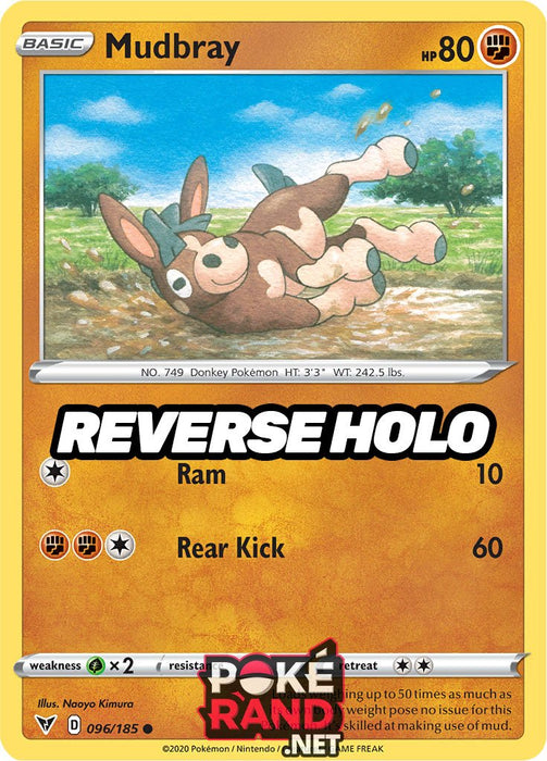 Reverse Holo (096/185) Mudbray - Vivid Voltage - PokeRand