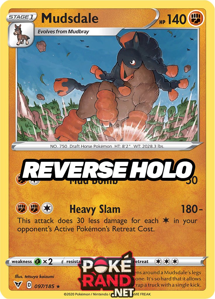 Reverse Holo (097/185) Mudsdale - Vivid Voltage - PokeRand