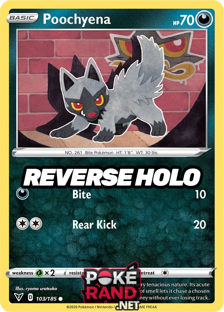 Reverse Holo (103/185) Poochyena - Vivid Voltage - PokeRand