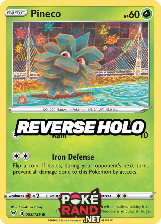 Reverse Holo (008/185) Pineco - Vivid Voltage - PokeRand