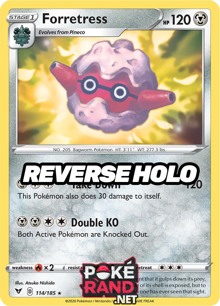 Reverse Holo (114/185) Forretress - Vivid Voltage - PokeRand