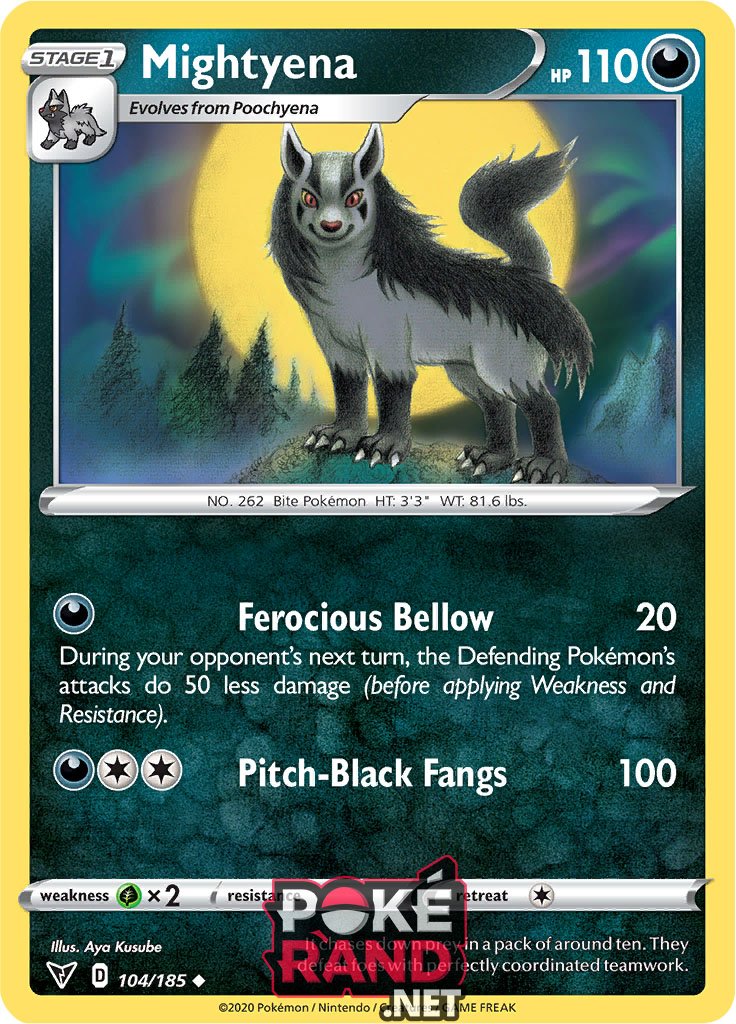 (104/185) Mightyena - Uncommon - Vivid Voltage - PokeRand