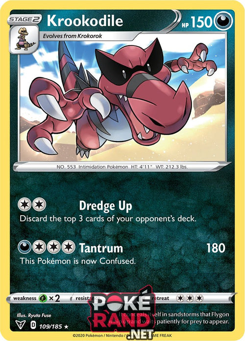 (109/185) Krookodile - Rare - Vivid Voltage - PokeRand