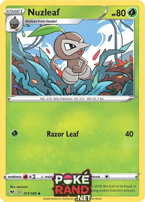 (011/185) Nuzleaf - Uncommon - Vivid Voltage - PokeRand