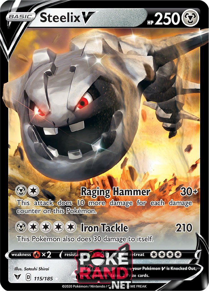 (115/185) Steelix V -  - Vivid Voltage - PokeRand