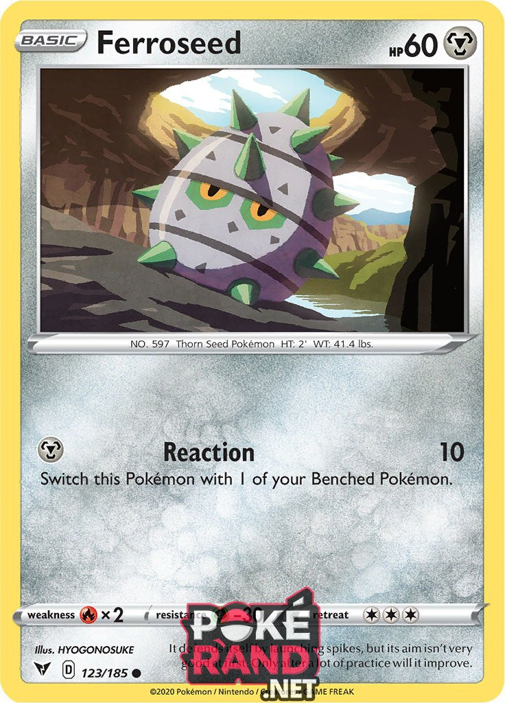 (123/185) Ferroseed - Common - Vivid Voltage - PokeRand