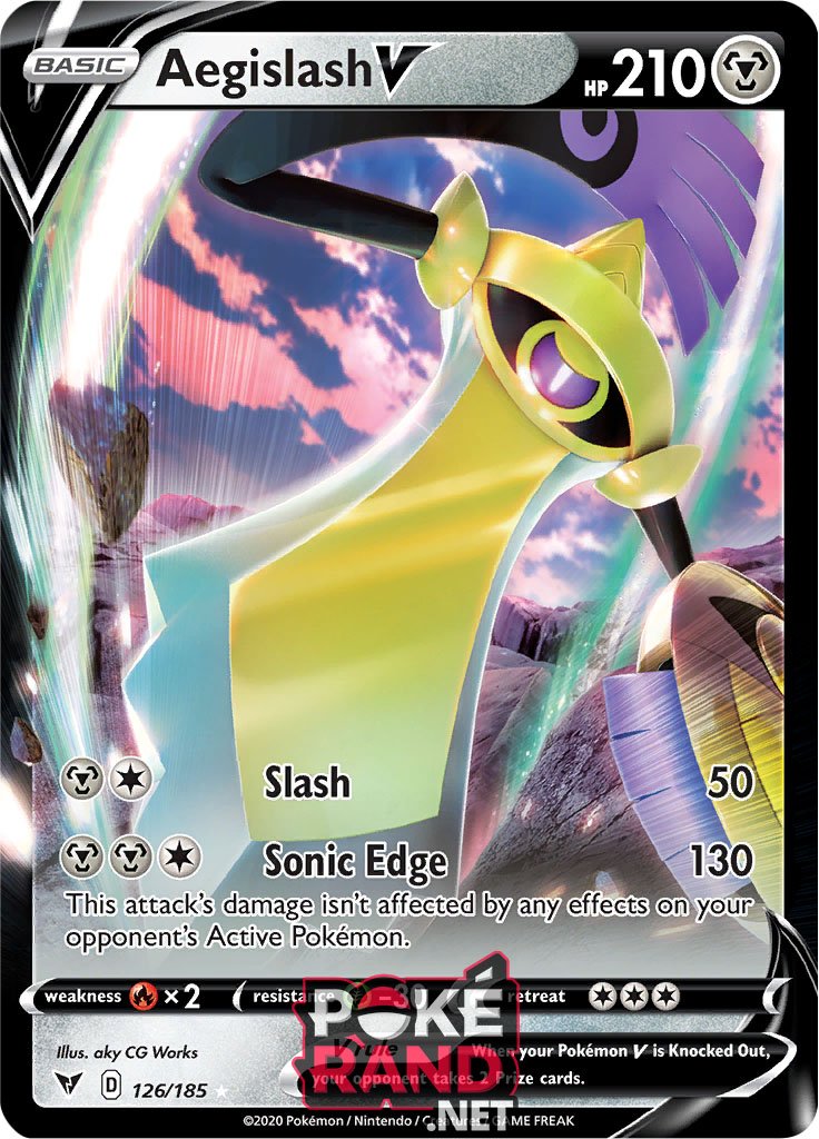 (126/185) Aegislash V -  - Vivid Voltage - PokeRand