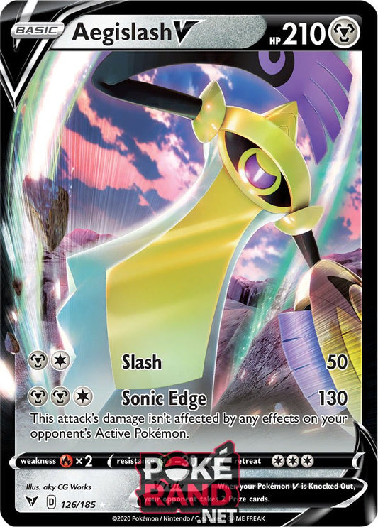 (126/185) Aegislash V -  - Vivid Voltage - PokeRand