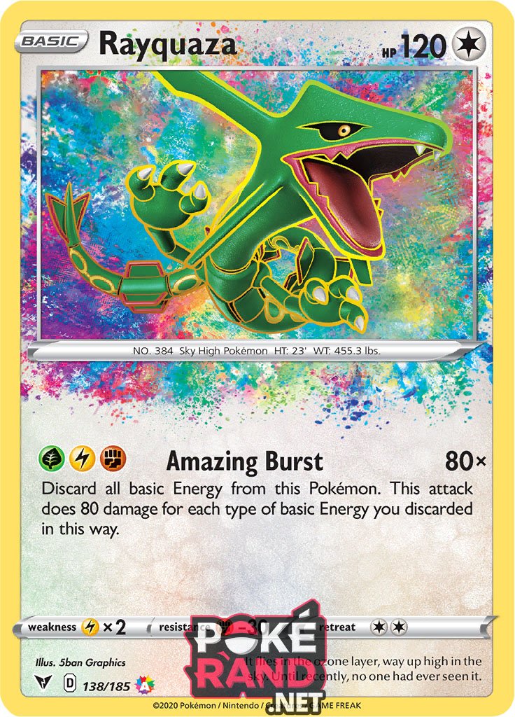 (138/185) Rayquaza - Amazing Rare - Vivid Voltage - PokeRand