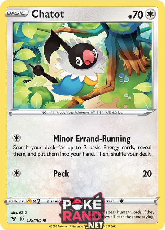 (139/185) Chatot - Common - Vivid Voltage - PokeRand