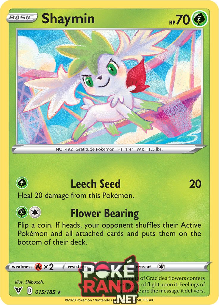 (015/185) Shaymin - Holo - Vivid Voltage - PokeRand