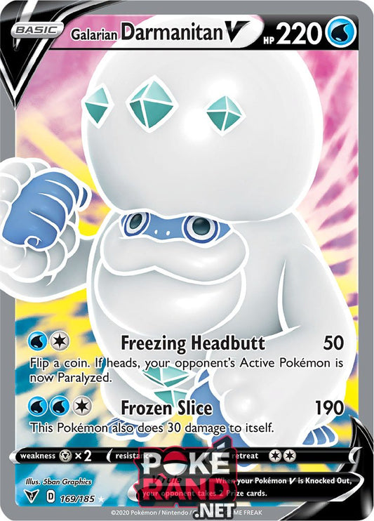 (169/185) Galarian Darmanitan V - Full Art - Vivid Voltage - PokeRand