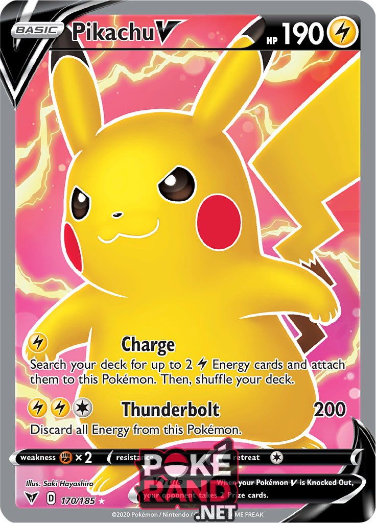 (170/185) Pikachu V - Full Art - Vivid Voltage - PokeRand