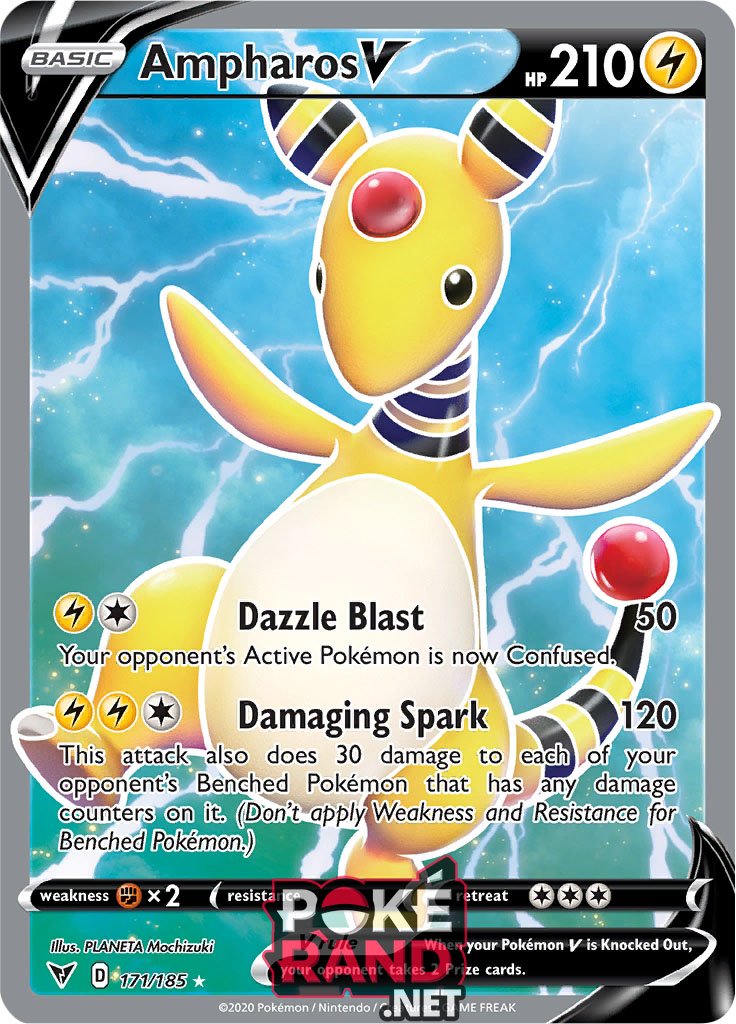 (171/185) Ampharos V - Full Art - Vivid Voltage - PokeRand